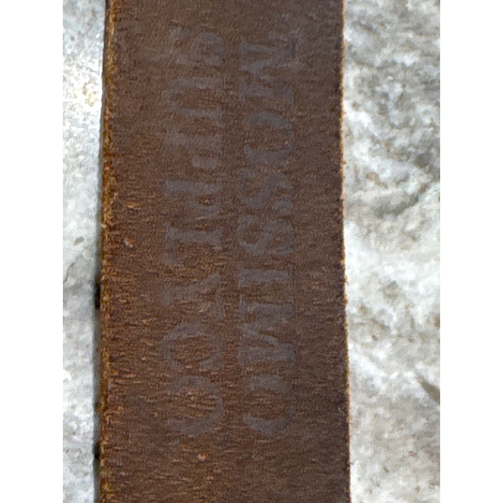Vintage brown tooled leather belly Mossimo Supply Co. scale embossed pattern XL - Picture 4 of 8